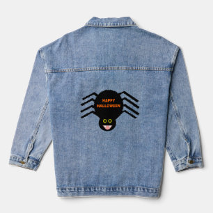Halloween Black Spider Jeansjacke