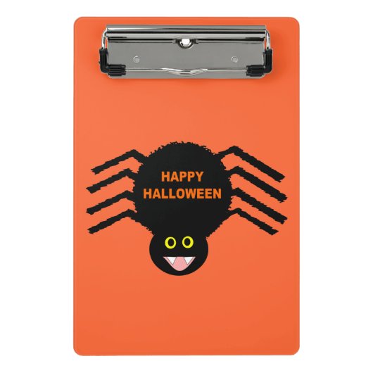 Halloween Black Spider Mini Clipboard Klemmbrett (Vorderseite)