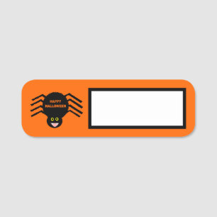 Halloween Black Spider Namensschild