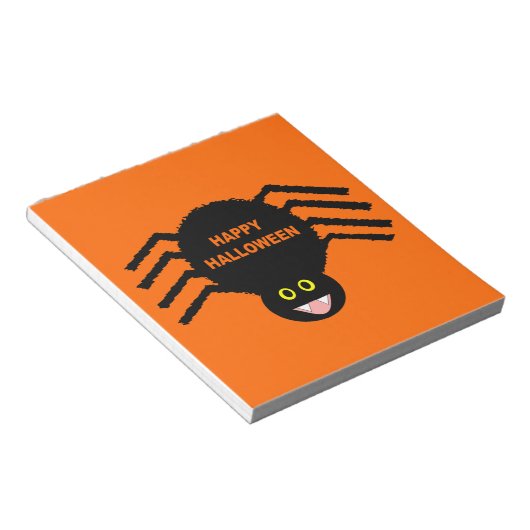 Halloween Black Spider Notepad Notizblock (angewinkelt)