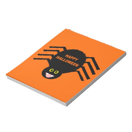 Halloween Black Spider Notepad Notizblock (Rotiert)