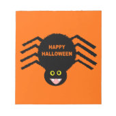 Halloween Black Spider Notepad Notizblock (Vorderseite)