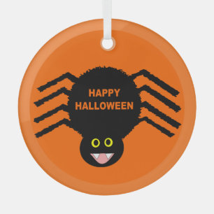 Halloween Black Spider Ornament Aus Glas