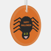 Halloween Black Spider Ornament Aus Glas (Vorderseite Rechts)
