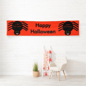 Halloween Black Spider Personalisiert Banner (Insitu)