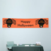 Halloween Black Spider Personalisiert Banner (Messeveranstaltung)