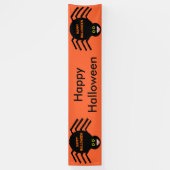 Halloween Black Spider Personalisiert Banner (Vertikal)