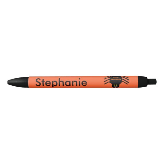 Halloween Black Spider Personalisiert Pen Kugelschreiber (Vorderseite)