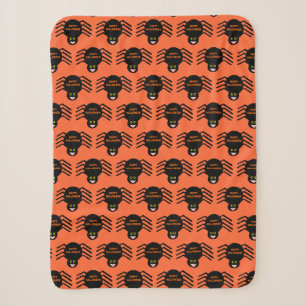 Halloween Black Spider Sherpa Blanket Sherpadecke