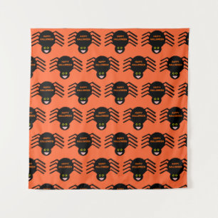 Halloween Black Spider Tapestry Wandteppich