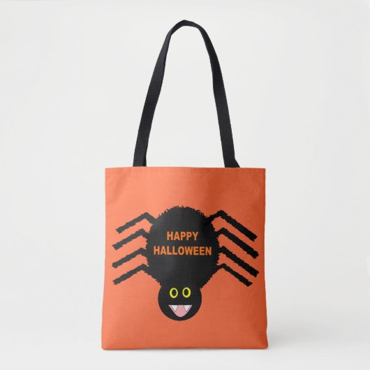 Halloween Black Spider Tote Bag Tasche (Vorderseite)