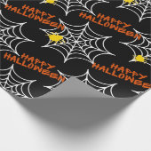 Halloween Black Spider Web Geschenkpapier (Ecke)