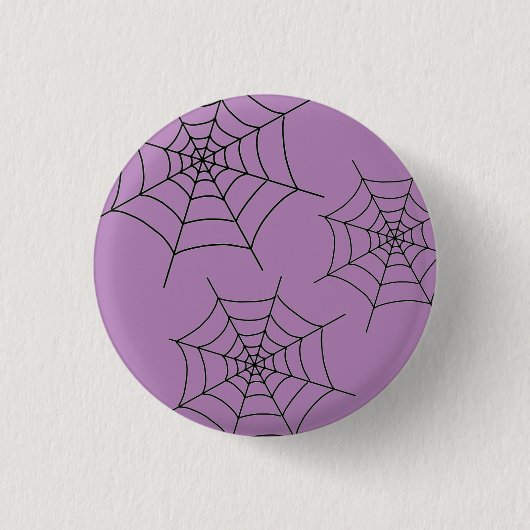 Halloween Black Spiderweb - Rundes Button-up Abzei Button (Vorderseite)
