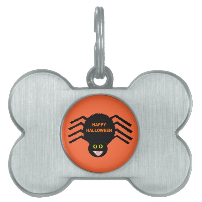 Halloween Black Spiet Tag Tiermarke (Vorderseite)