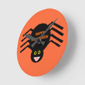 Halloween Black Spilock Runde Wanduhr (Winkel)