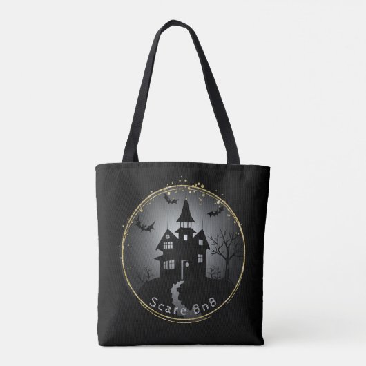 Halloween Black Spuk House Tasche (Rückseite)
