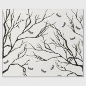 Halloween Black Tree Geschenkpapier (Flach)