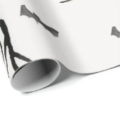 Halloween Black Tree Geschenkpapier (Rolleneckpunkt)
