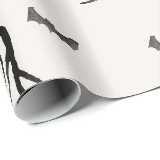 Halloween Black Tree Geschenkpapier (Rolleneckpunkt)