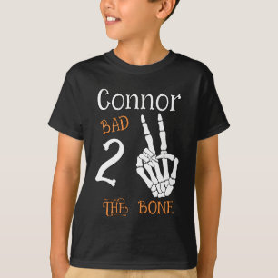 Halloween Black Two der Knochen 2. Geburtstag T-Shirt