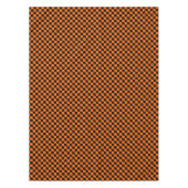 Halloween Black und Orange Checkered Tischdecke (Vorderseite)