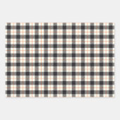 Halloween Black und Orange Tartan Kariert Gingham Geschenkpapier Set (Vorderseite 2)