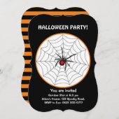 Halloween Black Widow Spider Einladung (Vorne/Hinten)