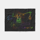 Halloween Black Witch Cat Fleecedecke (Vorderseite (Horizontal))