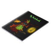 Halloween Black Witch Cat Notizblock (Linke Seite)