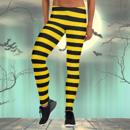 Halloween Black & Yellow Costume Leggings