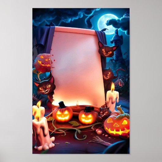 Halloween Blank Invitation Poster Frame #12 (Vorne)