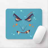 Halloween Blaue Grumpy Vampir-Mauspad Mousepad (Mit Mouse)