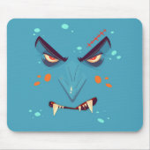 Halloween Blaue Grumpy Vampir-Mauspad Mousepad (Vorne)