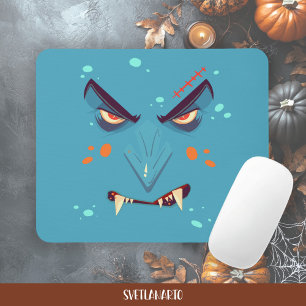 Halloween Blaue Grumpy Vampir-Mauspad Mousepad
