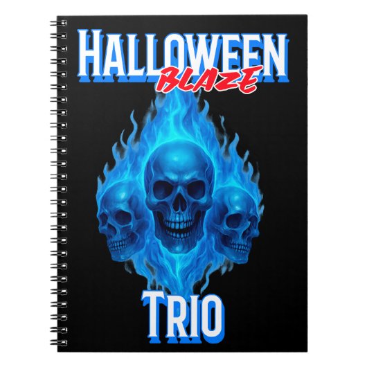 Halloween Blaze Trio Notebook Notizblock (Vorderseite)