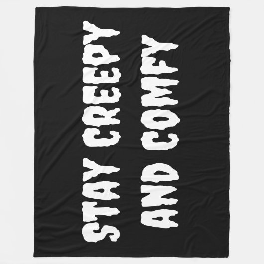 Halloween bleibe Creepy and Comfy Fleecedecke (Vorderseite)