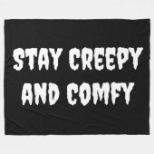 Halloween bleibe Creepy and Comfy Fleecedecke (Vorderseite (Horizontal))