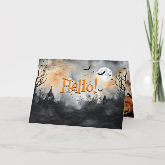 Halloween Bleibe Safe Dankeskarte