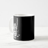 Halloween, bleibe Skeleton Kaffeetasse (Vorderseite Links)