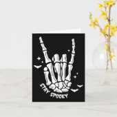 Halloween, bleibe Skeleton Karte (Gelbe Blume)