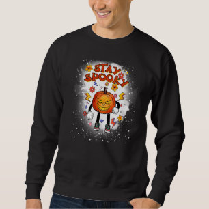 Halloween Bleibe Spooky Beängstigende Kürbislatern Sweatshirt