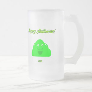 Halloween Blob Große Mattierte Glass-Tasse Mattglas Bierglas