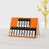 Halloween-Block Karte (Gelbe Blume)