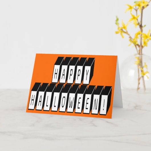 Halloween-Block Karte (Gelbe Blume)