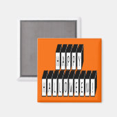 Halloween-Block Magnet (Vorderseite/Rückseite)