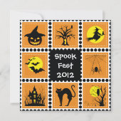 Halloween-Block-Party Einladung (Vorderseite)