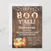 Halloween Block Party Pumpkin Fall Rustikal Einladung (Vorderseite)
