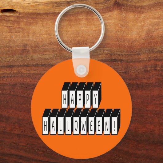 Halloween-Block Schlüsselanhänger (Vorderseite)
