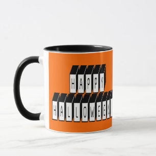 Halloween Block Text Tasse