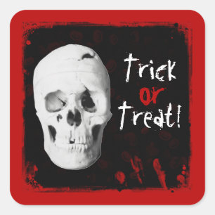 Halloween Blood and Skull Trick oder Treat Sticker